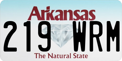 AR license plate 219WRM