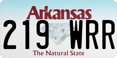 AR license plate 219WRR