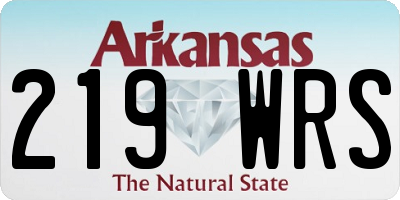 AR license plate 219WRS