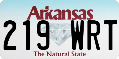 AR license plate 219WRT