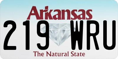 AR license plate 219WRU