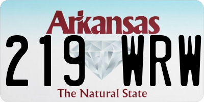 AR license plate 219WRW