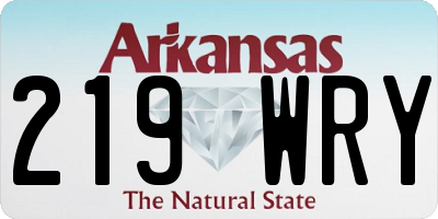 AR license plate 219WRY