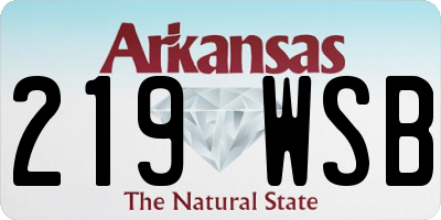 AR license plate 219WSB