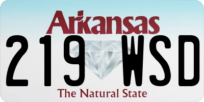 AR license plate 219WSD