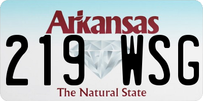 AR license plate 219WSG