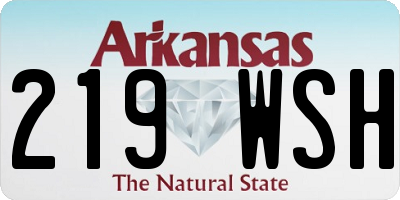 AR license plate 219WSH