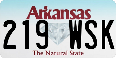 AR license plate 219WSK