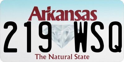 AR license plate 219WSQ