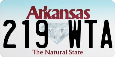 AR license plate 219WTA