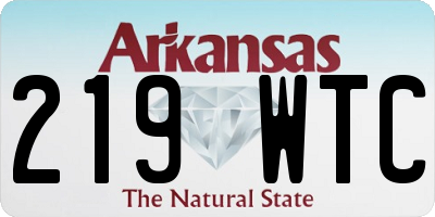 AR license plate 219WTC