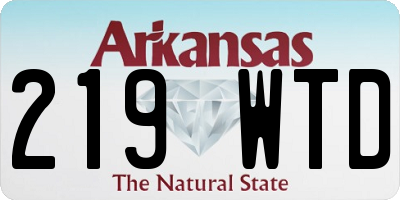 AR license plate 219WTD