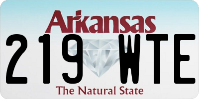 AR license plate 219WTE