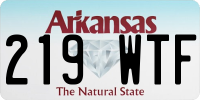 AR license plate 219WTF