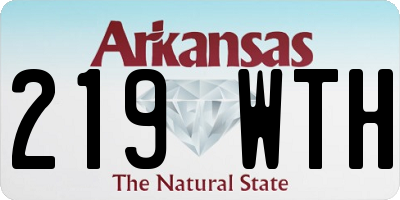 AR license plate 219WTH