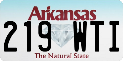 AR license plate 219WTI