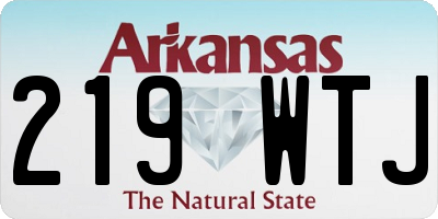 AR license plate 219WTJ
