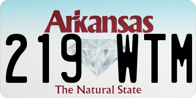 AR license plate 219WTM