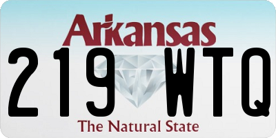 AR license plate 219WTQ