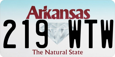 AR license plate 219WTW