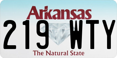 AR license plate 219WTY
