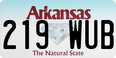 AR license plate 219WUB