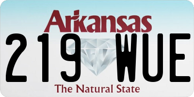AR license plate 219WUE