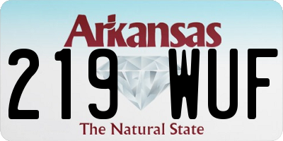 AR license plate 219WUF