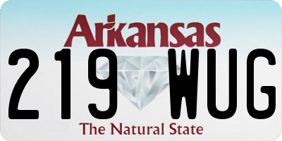 AR license plate 219WUG