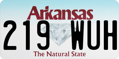AR license plate 219WUH