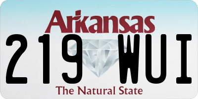 AR license plate 219WUI