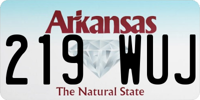 AR license plate 219WUJ