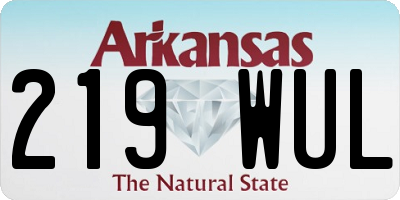 AR license plate 219WUL