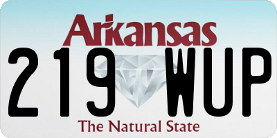 AR license plate 219WUP