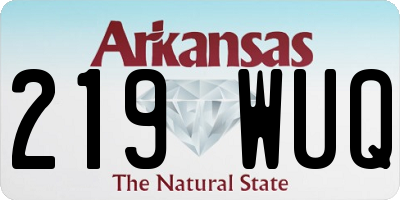 AR license plate 219WUQ