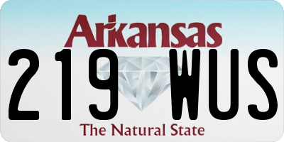 AR license plate 219WUS