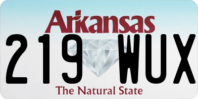 AR license plate 219WUX