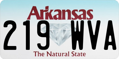 AR license plate 219WVA