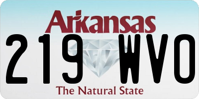 AR license plate 219WVO