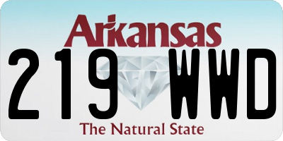 AR license plate 219WWD