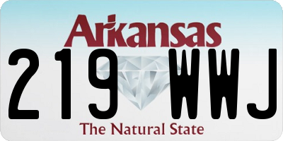 AR license plate 219WWJ