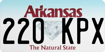 AR license plate 220KPX