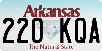 AR license plate 220KQA