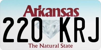 AR license plate 220KRJ