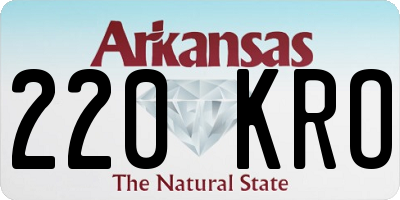 AR license plate 220KRO