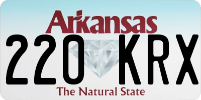 AR license plate 220KRX