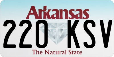 AR license plate 220KSV