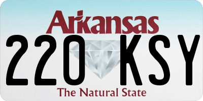 AR license plate 220KSY