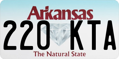 AR license plate 220KTA