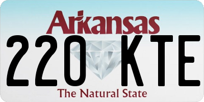 AR license plate 220KTE